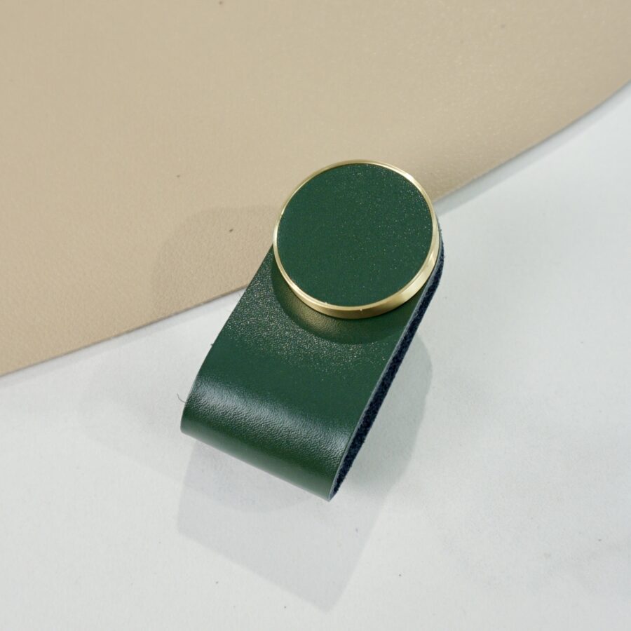 Green Leather Knob